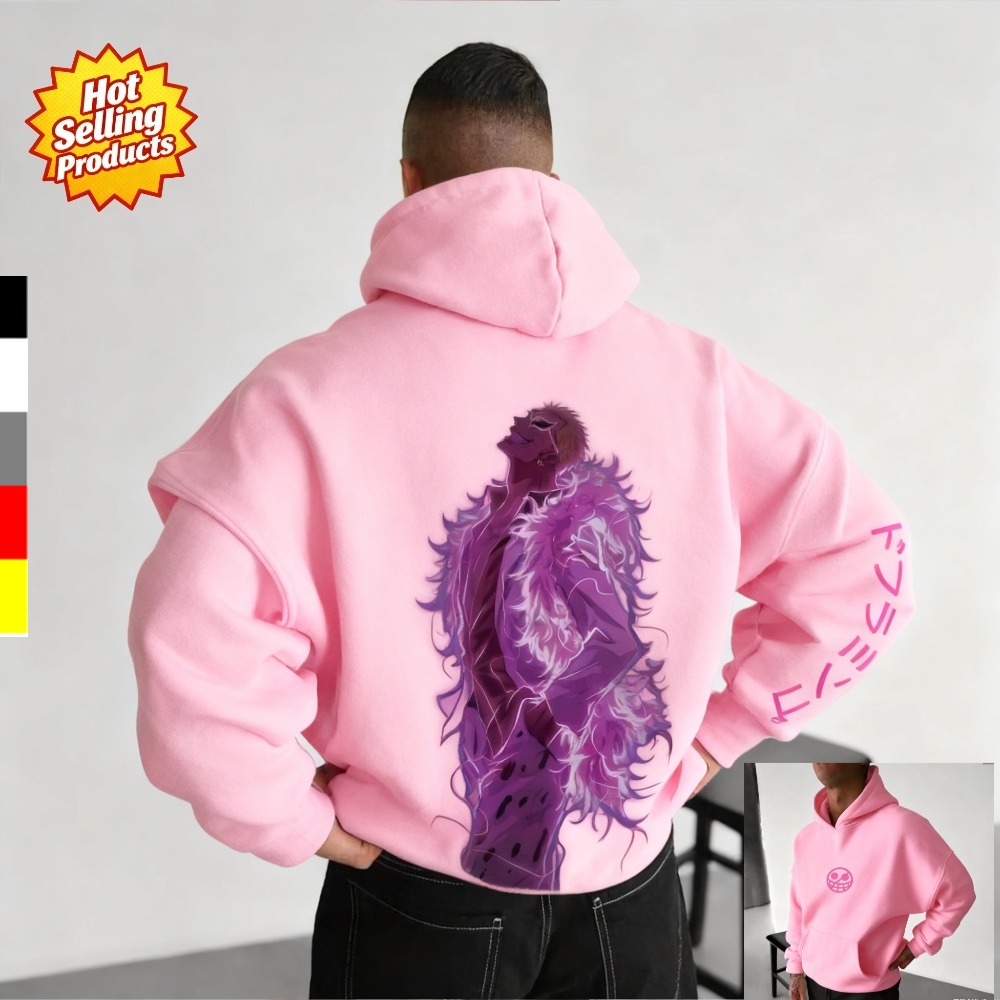 Y2K Winter Clothing - 원피스 후드티 돈키호테 도플라밍고 새로운 스웨트셔츠