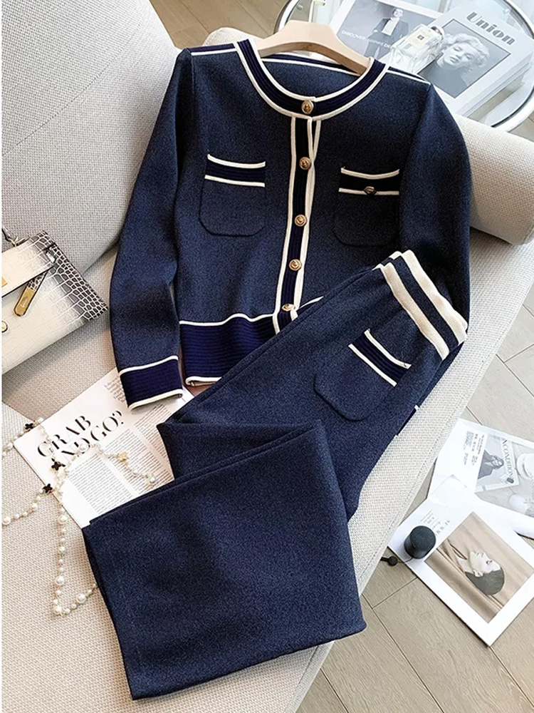 Winter Clothing Sales - 가을 겨울 스트라이프 니트 바지 2