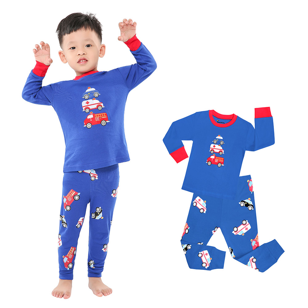 Winter Clothing Baby Boy - 100 면 파자마 세트, 어린이 잠옷,