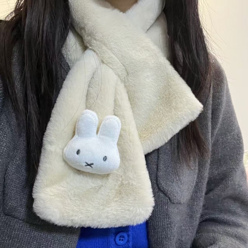 화이트 미피 스카프 |   다용도 가을/겨울 넥워머 | - Winter Clothing Accessories 리뷰 및 가격