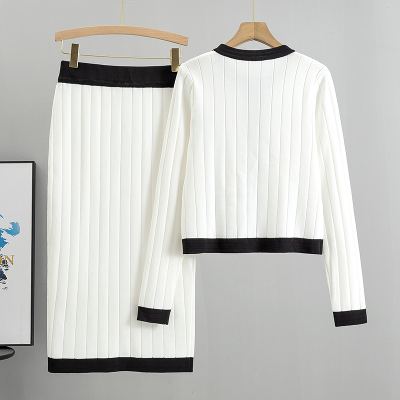 여성 가을, 겨울 새로운 오-넥 카디건 니트 스커트 세 - Winter Clothing Sales 리뷰 및 가격