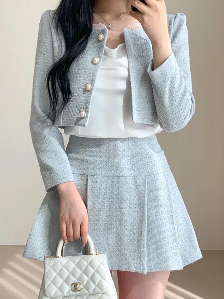 3세트/로트 도매 가을 겨울 재킷 코트 + 스커트 2피 - Wool Blend Coat 리뷰 및 가격