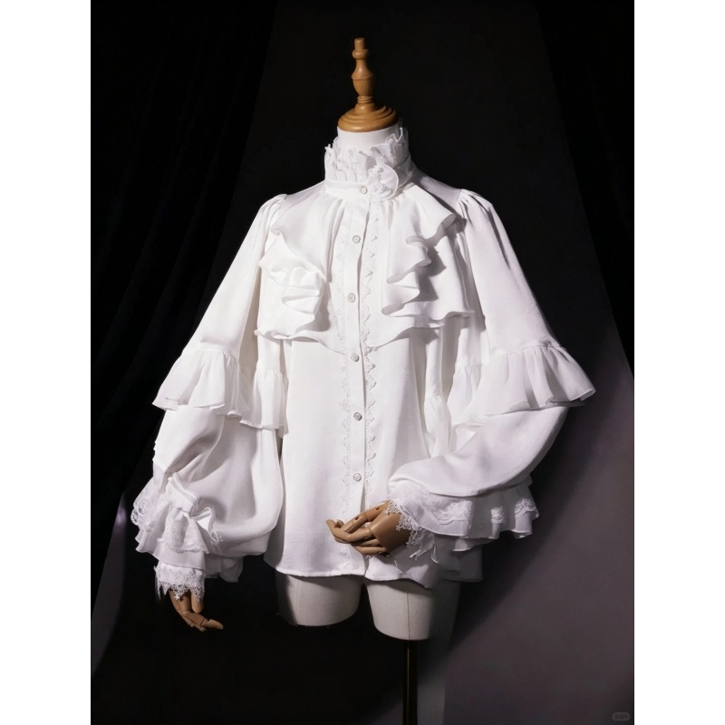 봄 빈티지 고딕 로리타 스타일 셔츠 여성 우아한 레이스 - Y2K Winter Clothing 리뷰 및 가격