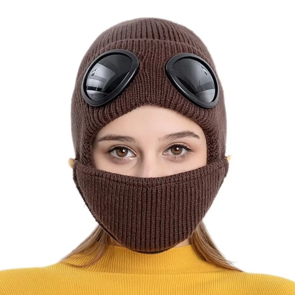 플리스 안감의 따뜻한 울 니트 모자, 의류 액세서리,  - Winter Clothing Earmuffs 리뷰 및 가격