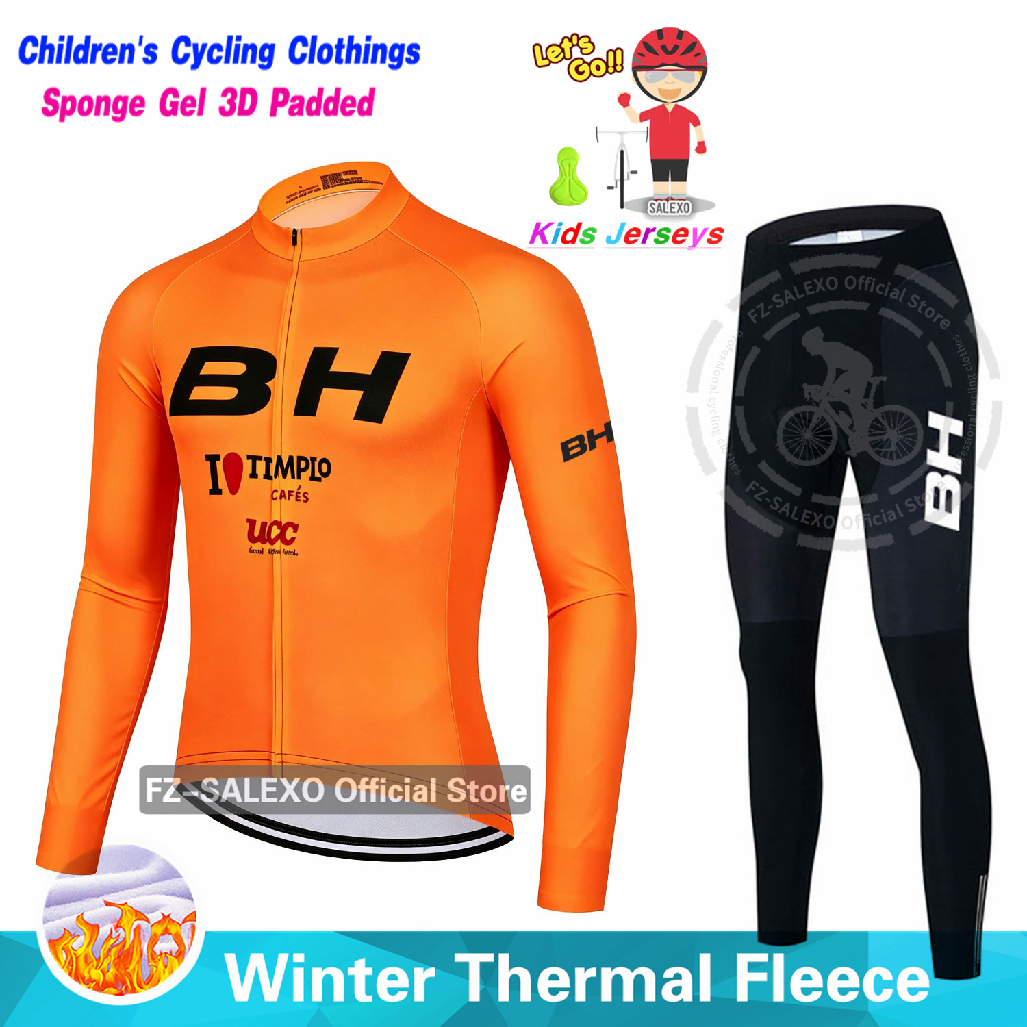BH 겨울 어린이 사이클링 저지 세트 어린이 열 플리스 - Winter Clothing Kids Sale 리뷰 및 가격