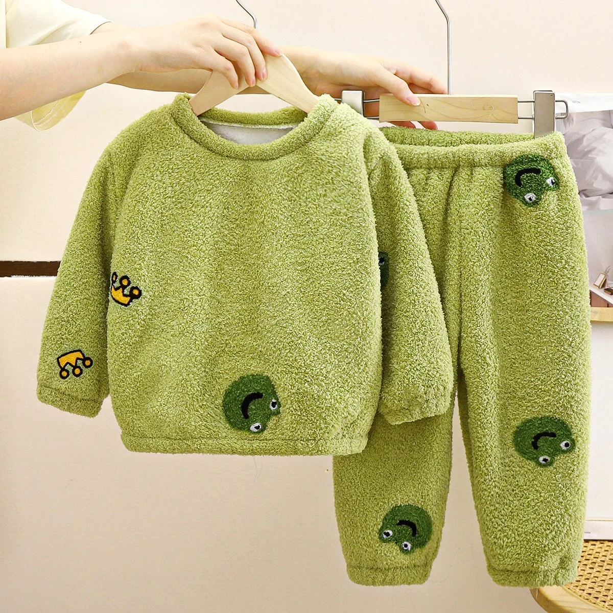 새로운 어린이 가을 겨울 두꺼운 따뜻한 양털 잠옷 귀여 - Winter Clothing Baby Boy 리뷰 및 가격