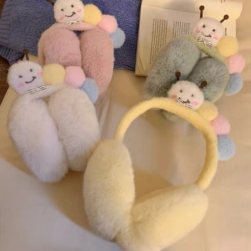 새로운 귀여운 재미 있은 플러시 애벌레 귀마개 겨울 패 - Winter Clothing Earmuffs 리뷰 및 가격