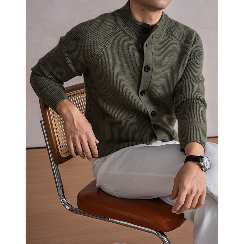 한국 신상 트렌디 스웨터 가디건 남성 클래식 스탠드 칼 - Wool Blend Coat 리뷰 및 가격