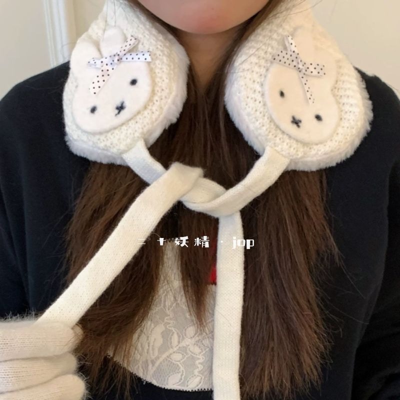 여성용 귀여운 미피 니트 귀마개 – 따뜻한 겨울용 타이 - Winter Clothing Earmuffs 리뷰 및 가격