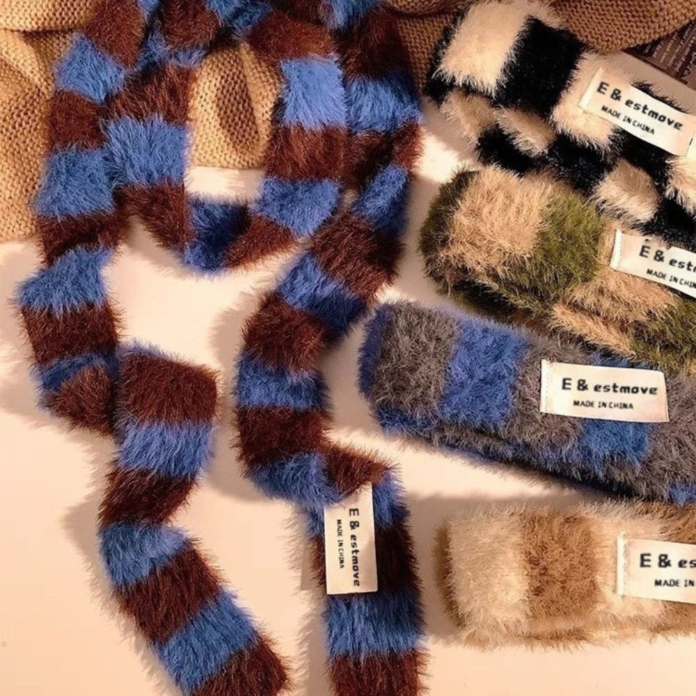 니트 Y2K 소녀 스트라이프 스카프 따뜻한 목도리 슬림 - Winter Clothing Accessories 리뷰 및 가격