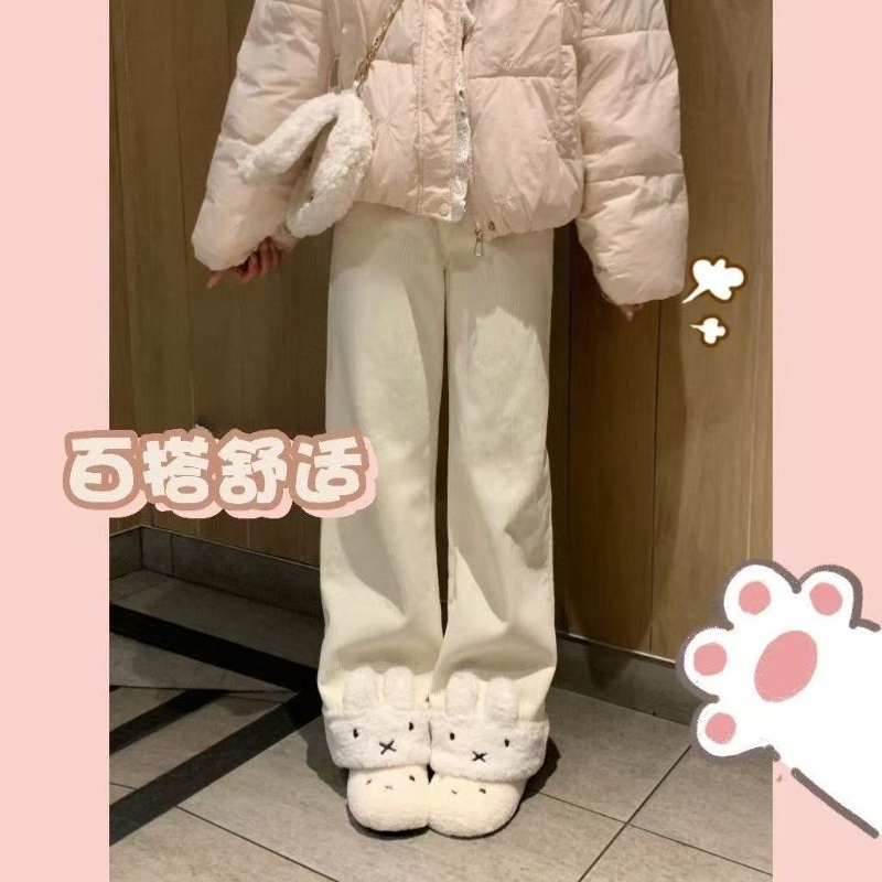 애니메이션 미피 코듀로이 롱 팬츠 기모 안감 두꺼운 따 - Winter Clothing Accessories 리뷰 및 가격