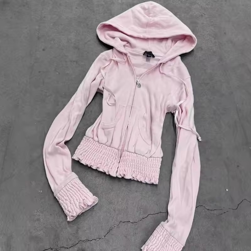 패션 캐주얼 투피스 세트 스윗 핑크 후드 스웨트셔츠 가 - Y2K Winter Clothing 리뷰 및 가격