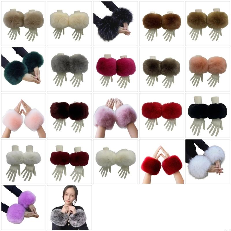 부드럽고 섬세한 y2k 모피 손목 워머스와 겨울 - Winter Clothing Accessories 리뷰 및 가격