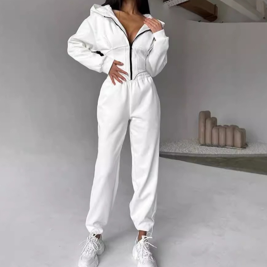여성용 후드티 투피스 세트 트랙수트 스포츠 조거 Y2K - Y2K Winter Clothing 리뷰 및 가격